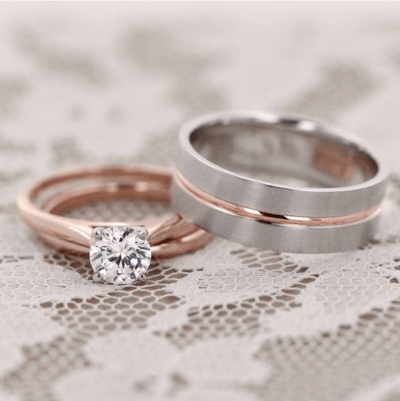 anillo de matrimonio en oro blanco